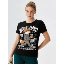 GAB Women Graphic Printed Round Neck Pure Cotton T-shirt-picture-13