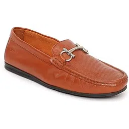 gabicci Tequila 2.0 Men's Leather Loafers with Metal Buckle, Formal Driving Moccasins-picture-45