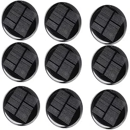 Gadariya King 9 pcs Mini Solar Panel Module 6V 2W 0.35A 80MM Round Poly DIY Epoxy Cell Battery-picture-30