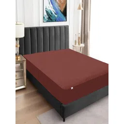 GADDA CO Coffee Brown Cotton Water Resistant Mattress Protector-picture-12