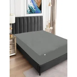 GADDA CO Grey Cotton Water Resistant Mattress Protector-picture-39