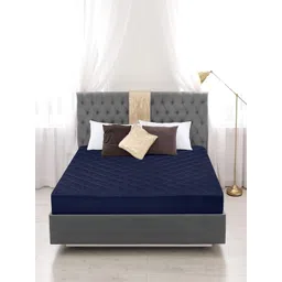 GADDA CO Navy Blue Cotton Water Resistant Mattress Protector-picture-13