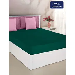 GADDA CO Peacock Blue Water Resistant Fitted Single Bed Mattress Protector-picture-27