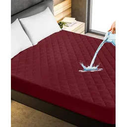 GADDA CO Waterproof Cotton Quilted Mattress Protector King Size Breathable Hypoallergenic Ultra Soft Fitted 78x72 inch King Bed Protector (King Size 78x72 inch | 6.5x5 ft, Maroon)-picture-26