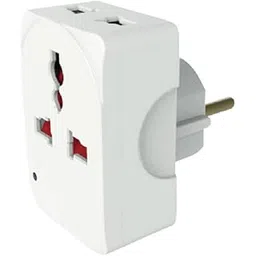 gadget wagon Schuko Adapter 3 Way Multi Plug Country Input | Safety Shutter | 10 A 250V | LED Indicator (2)-picture-38