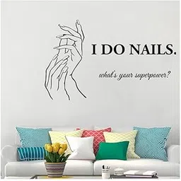 GADGETS WRAP Nail Salon Quote Wall Decals Manicure Pedicure Wall Sticker Beauty Salon Decor Nails Polish Wall Art Mural Window Decal Wall Decoration Decal Sticker-picture-37