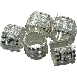 gahenaz A pair of Silver Mantasha/ Broad Bangle for Idol Decorative Showpiece - 0 cm-picture-29