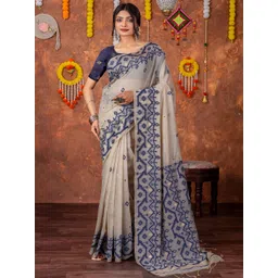 GAJARAI Woven Design Zari Jamdani Saree-picture-17