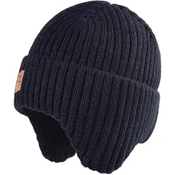 gajraj Baby Boys Girls Super Cute Warm Woolen Winter Skull Beanie Cap with Ear Flaps Girls Boys Warm Hats Cute Beanies for Kids (Age: 6 Months to 6 Years)-picture-30