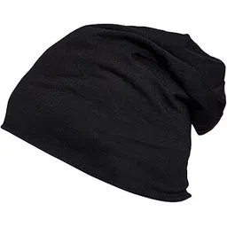gajraj Cotton Slouchy Beanie and Skull Cap for Summer, Winter, Autumn and Spring Season (Black, Free Size) , Unisex , Pack of 1-picture-12