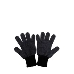 Gajraj Men Grey & Black Winter Woolen Gloves-picture-25