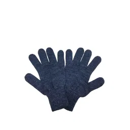 Gajraj Men Navy Melange Winter Woolen Gloves-picture-25