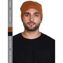 Gajraj Unisex Pack Of 2 Cotton Slouchy Beanies-picture-25