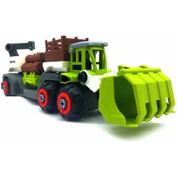 galactic New Farmer Bulldozer - Agriculture Farmer Trucks Buildings Vehicles Play Set with Screwdriver-picture-11