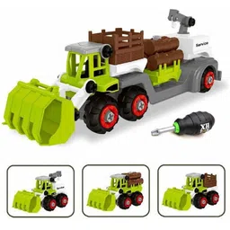 Vehicle Assembly 3 in 1 Farmer Tracker with Screwdriver for Child Vehicles Set Farm Boys Girls DIY Farm Truck (1 PCS 3 in 1 Farmer Tracker)-image-32