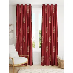 Galaxy Home Decor Maroon Set of 2 Door Curtain-picture-13