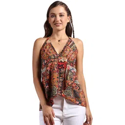 GALE GIRLS Women Ethnic Motifs Printed Halter Neck Ethnic Top-picture-21