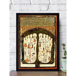 Gallery99 Black & Beige Chicago Map Texture Paper Framed Wall Art-picture-33