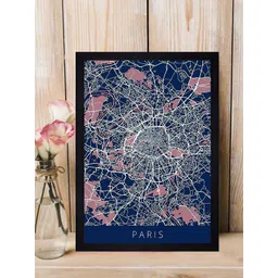 Gallery99 Blue & Black Painting Framed Wall Art-picture-19