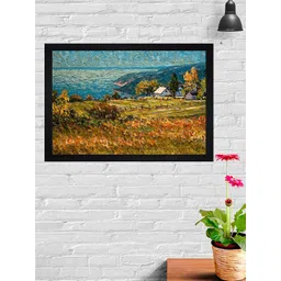 Gallery99 Blue & Metallic Natural Texture Paper Framed Wall Art-picture-35