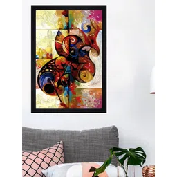 Gallery99 Maroon & Green Abstract Printed Wall Art-picture-41