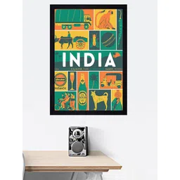 Gallery99 Multicolored India Texture Paper Framed Wall Art-picture-17