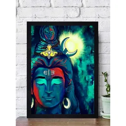 Gallery99 Multicoloured Mediation Shiv Texture Paper Framed Wall Hanging-picture-41