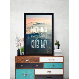 Gallery99 Multicoloured Nothing Comes Easy Texture Paper Framed Wall Art-picture-28