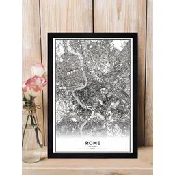 Gallery99 White & Grey Montreal Map Printed Framed Wall Art-picture-36
