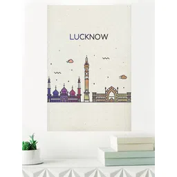 Gallery99 White Lucknow Canvas Unframed Painting image 3