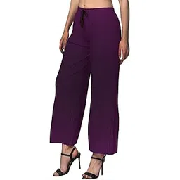galsmaky Women's and Girls Cotton Blend Loose Fit Palazzo Pants-picture-23