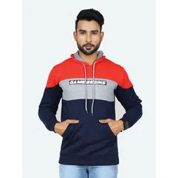 GAME BEGINS Colourblocked Hooded Fleece Sweatshirt-picture-20