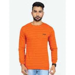 GAME BEGINS Striped Round Neck Fleece Sweatshirt-picture-33