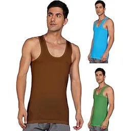 gamester LUX VENUS Men's Round Neck Sleeveless Cotton Vest Pack of 3 (Assorted_100)-picture-12