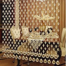 GANE-SHART GA 100% Glass Drops, Acrylic String Beads Partition Crystal Curtains for Living Room (7 Feet Hight, 10 String Suitable for 2.5 to 3 Feet Width) (Transparent)-picture-12