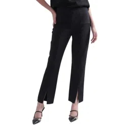 Gant Black Cotton Mid Rise Trousers-picture-18