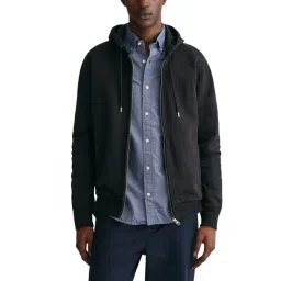 Gant Black Regular Fit Hooded Sweatshirt-picture-11