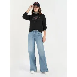 GANT Black Relaxed Fit Hoodie image 4