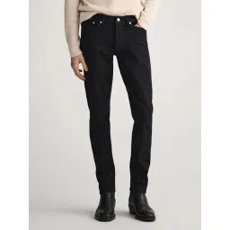 GANT Black Slim Fit Lightly Washed Jeans-picture-28