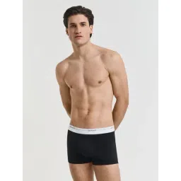 GANT Black / White Regular Fit Solid Trunks-picture-15