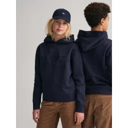 Gant Blue 100% Cotton Regular Solid Sweatshirt-image-36
