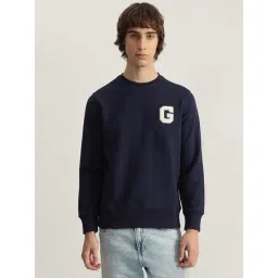Gant Blue Cotton Regular Fit Sweatshirt-picture-25