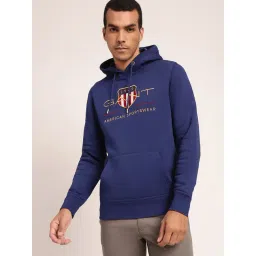 GANT Blue Regular Fit Hooded Sweatshirt-picture-30