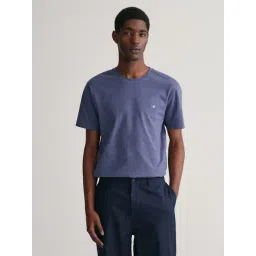 GANT Blue Regular Fit Solid T-Shirt-picture-35