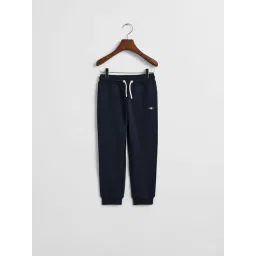 Gant Boys Blue Blended Solid Sweatpants-picture-10