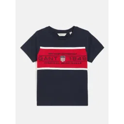 GANT Boys Blue Embroidery T-Shirt-picture-27