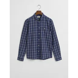 GANT Boys Checked Button-Down Collar Pure Cotton Casual Shirt-picture-16