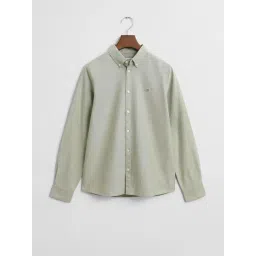 Gant Boys Green Cotton Solid Shirt-picture-27