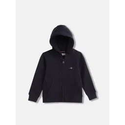 GANT Boys Hooded Cotton Front Open Sweatshirt-picture-11