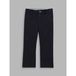 GANT Boys Navy Blue Solid Chinos Trousers-picture-33
